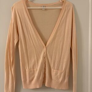 Esprit - Women’s Blush Pink Cardigan - S button v neck business casual